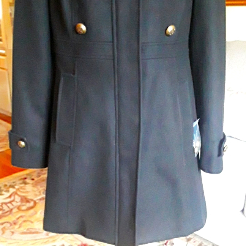 ESPIRIT BLACK Wool coat size L - Picture 2 of 16